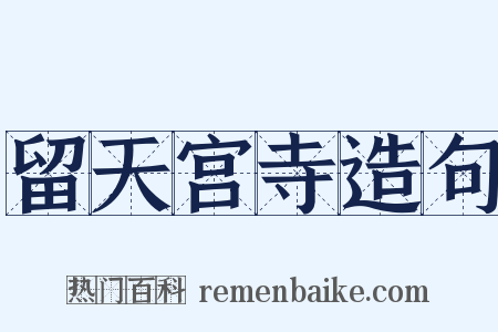 留天宫寺造句是什么意思的图片